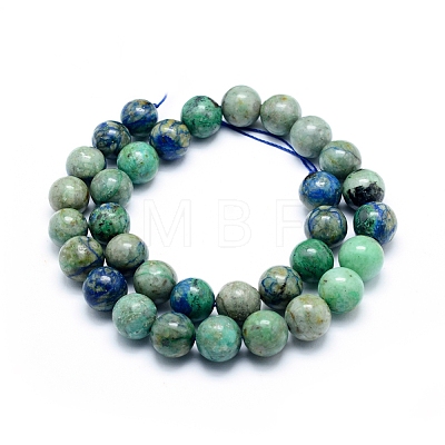 Assembled Synthetic Chrysocolla and Lapis Lazuli Beads Strands G-G823-07-12mm-1