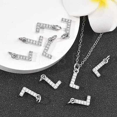 SHEGRACE Brass Micro Pave Clear Cubic Zirconia Pendants XGRQ29646-394P-L-1