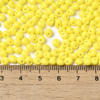 6/0 Opaque Baking Paint Glass Seed Beads SEED-M012-02A-24-1