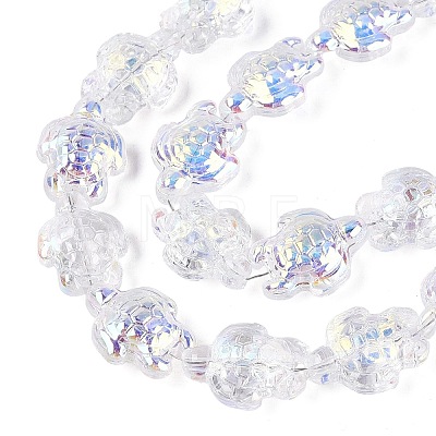 Electroplate Transparent Glass Beads Strands EGLA-N055-04A-11-1
