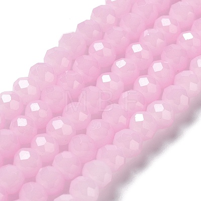 Baking Paint Imitation Jade Glass Bead Strands LS-DGLA-A034-J8MM-A26-1