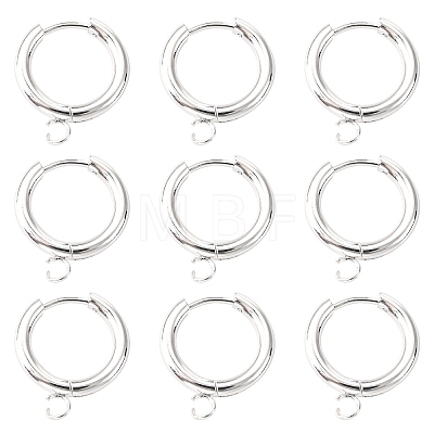 201 Stainless Steel Huggie Hoop Earring Findings LS-STAS-P283-01D-S-1