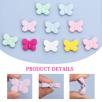 16Pcs 8 Colors Food Grade Eco-Friendly Silicone Beads SIL-CA0002-55-1