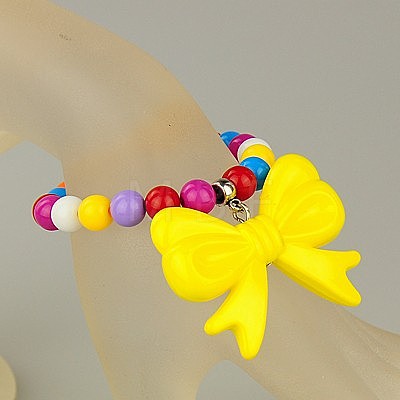 Fashion Acrylic Bracelets for Kids BJEW-JB00838-1