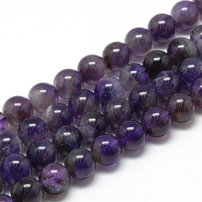 Natural Amethyst Beads Strands G-R446-4mm-20-1