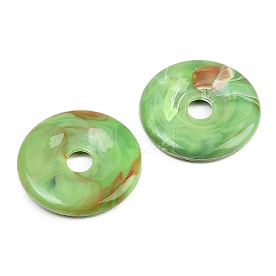 Opaque Imitation Jade Acrylic Pendants OACR-G064-07B-1