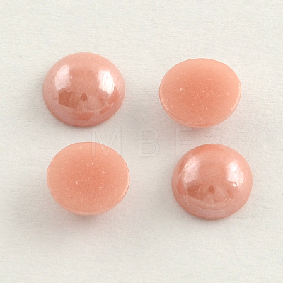Pearlized Plated Opaque Glass Cabochons PORC-S801-3mm-03-1