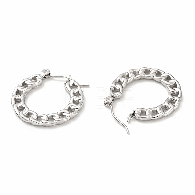 Non-Tarnish 304 Stainless Steel Curb Chain Shape Stud Earrings for Women EJEW-F283-02P-1