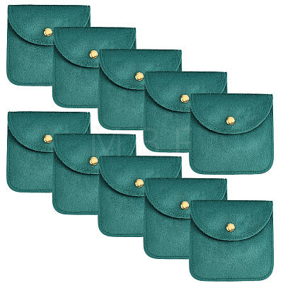 10Pcs Velvet Jewelry Storage Bags with Snap Button ABAG-HY0001-17A-1