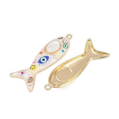 Printed Alloy Enamel Big Pendants RB-CBAA915-01G-1