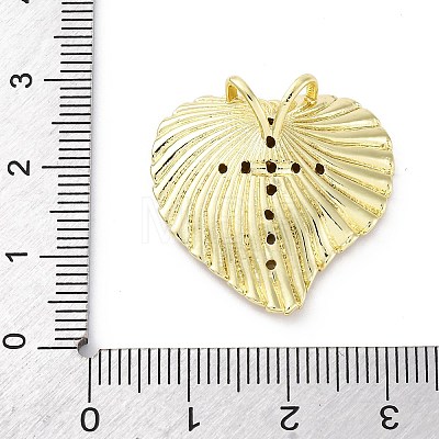 Brass Micro Pave Cubic Zirconia Pendants KK-S510-35G-01-1