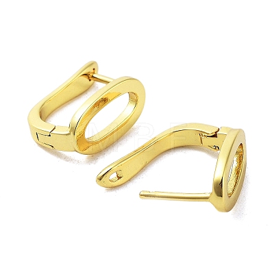 Brass Letter Stud Earrings for Women EJEW-A038-01O-G-1