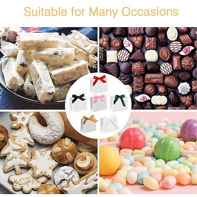 White Cardboard Paper Wedding Candy Boxes with Ribbon CON-FZC0002-002B-1