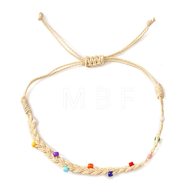 Glass Round Beads Bracelets DI3925-4-1