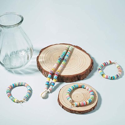 Eco-Friendly Handmade Polymer Clay Beads CLAY-R067-3.0mm-20-1