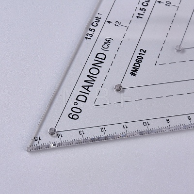 Acrylic Quilting Ruler X-AJEW-WH0109-83B-1