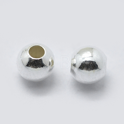 925 Sterling Silver Spacer Beads STER-K171-44S-4mm-1