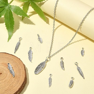 100Pcs 10 Styles Tibetan Style Alloy Pendants TIBEP-CJ0001-64-1