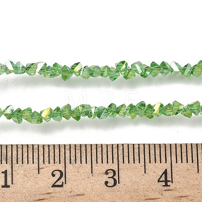 Electroplate Transparent Glass Beads Strands EGLA-P061-04C-AB21-1