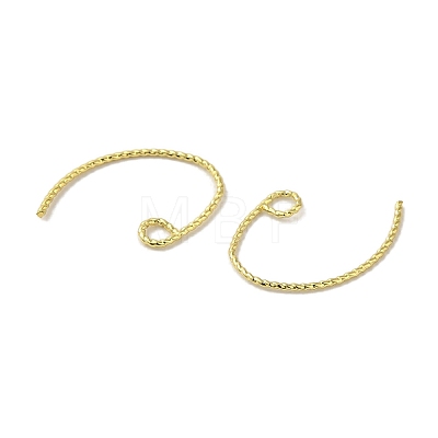 Rack Plating Brass Hoop Earrings Findings EJEW-R162-52G-1