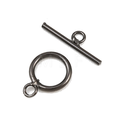 Ring Brass Toggle Clasps KK-G548-38-1