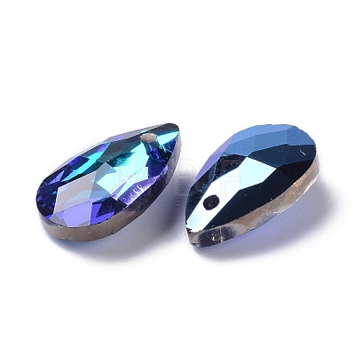 Faceted Teardrop Glass Pendants GLAA-O008-A19-1