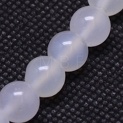 Natural Agate Round Beads Strand G-L086-8mm-21-1