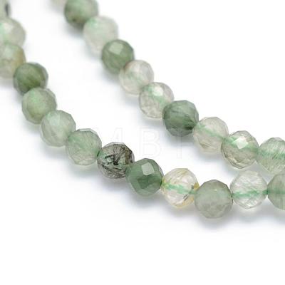 Natural Green Rutilated Quartz Beads Strands G-E411-18-3mm-1
