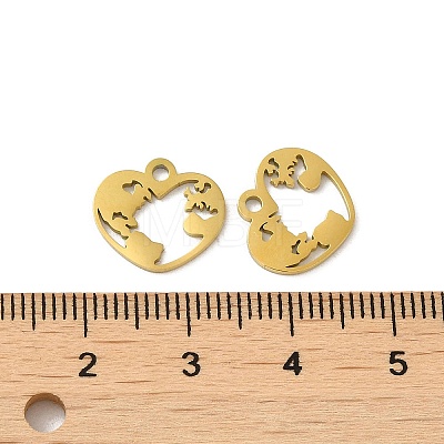 Ion Plating(IP) 304 Stainless Steel Charms STAS-J042-35G-1