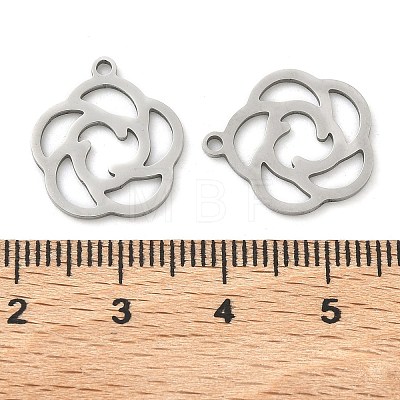 Hollow 201 Stainless Steel Pendants STAS-F337-10C-P-1