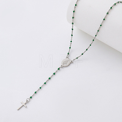 Vintage Resin Rosary Bead Necklaces XV4325-3-1
