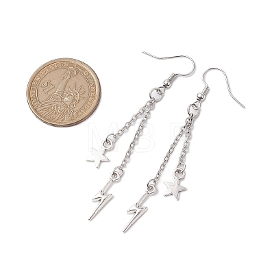 304 Stainless Steel Dangle Earrings EJEW-JE06048-01-1