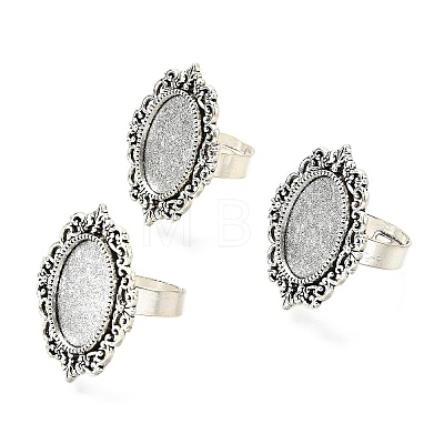 Vintage Adjustable Iron Finger Ring Components Alloy Cabochon Bezel Settings LS-X-PALLOY-Q300-09AS-NR-1