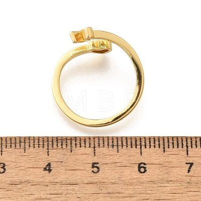 Brass Cuff Rings for Women RJEW-U044-Y-1