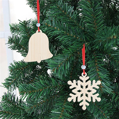 Christmas Theme Wood Pendant Decoration PW-WG7C92F-01-1