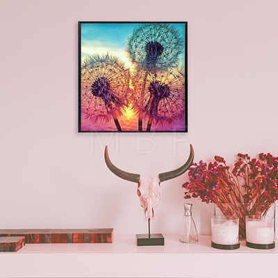 DIY 5D Dandelion Pattern Canvas Diamond Painting Kits DIY-C021-14-1