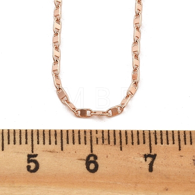 Brass Link Chain Necklaces for Women NJEW-D302-46RG-1