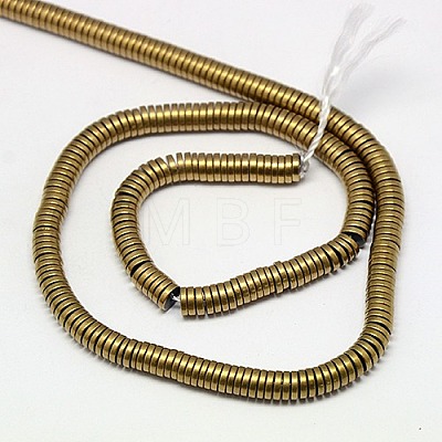 Electroplate Non-magnetic Synthetic Hematite Beads Strands G-J164B-4mm-07-1