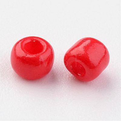 8/0 3mm Baking Paint Glass Seed Beads Loose Spacer Beads X-SEED-S002-K20-1