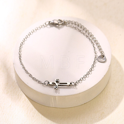 304 Stainless Steel Link Bracelets WG91709-06-1
