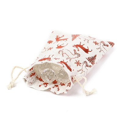 Christmas Theme Cotton Fabric Cloth Bag ABAG-H104-B17-1