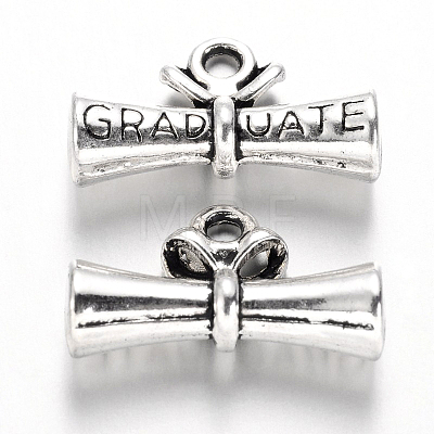 Tibetan Style Alloy Charms TIBEP-35076-AS-NR-1