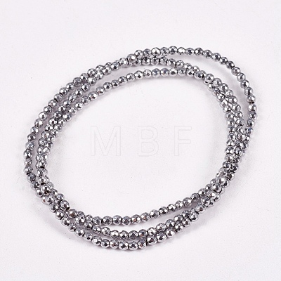 Electroplate Non-magnetic Synthetic Hematite Beads Strands G-J169B-2mm-02-1