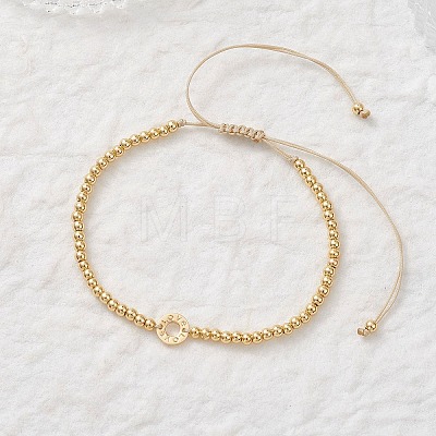 3Pcs Brass Round Beads Braided Bead Bracelets BJEW-JB12888-1