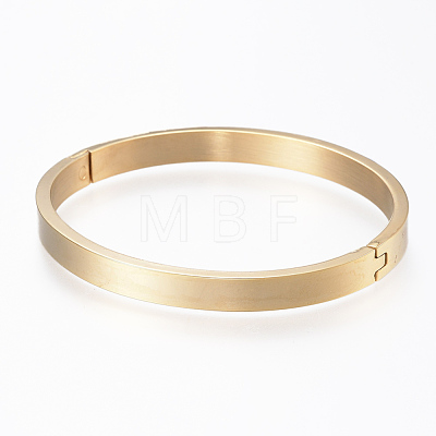 304 Stainless Steel Bangles X-BJEW-H553-01G-1
