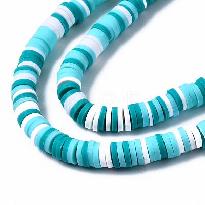 Handmade Polymer Clay Beads Strands CLAY-R089-6mm-085-1