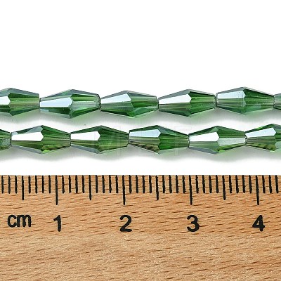 Transparent Electroplate Glass Beads Strands GLAA-K064-05A-PL05-1