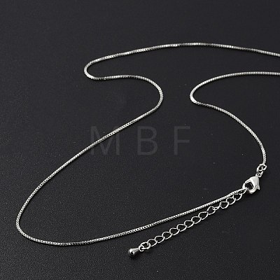 Brass Box Chain Necklaces for Women NJEW-D302-42P-1