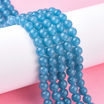 Natural White Jade Beads Strands X-G-G051-R1-6mm-1