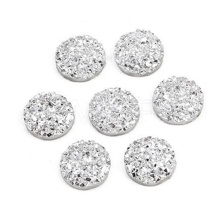 Resin Imitation Druzy Quartz Cabochons RESI-E013-03F-10MM-1-1